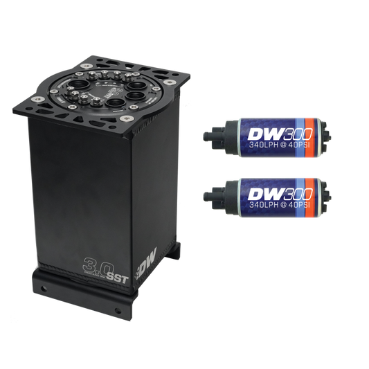 DeatschWerks 3.0L Staged Surge Tank w/ DW300 Fuel Pumps