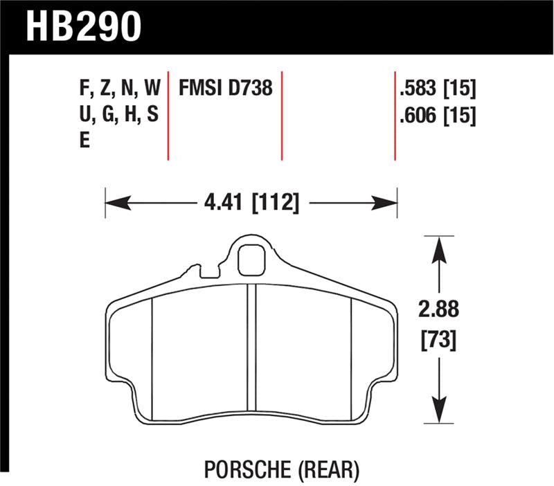 Hawk Performance HB290F.583 HPS Performance Street Brake Pads