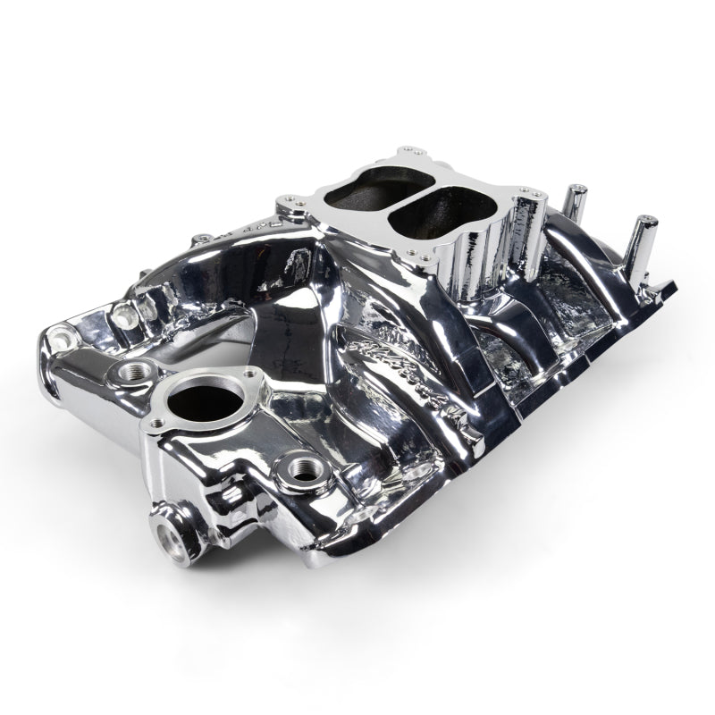 Edelbrock 7156-CP Pontiac 326-455 Performer RPM Intake Manifold - Chrome Plasma Finish