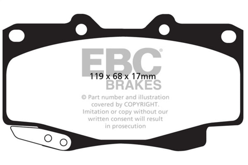 EBC 99-04 Toyota Tacoma 2.7L 4WD Front Extra Duty Brake Pads ED92005
