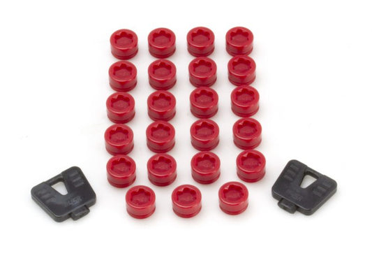 Wheel Mate 33100R SR45R Lug Nut Caps Red - Set of 20