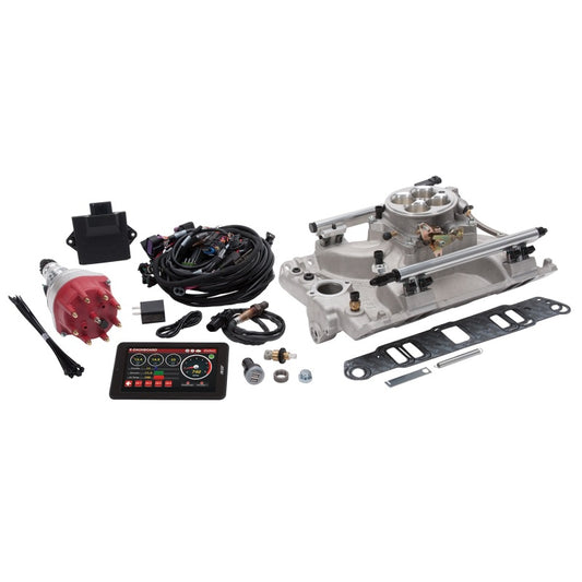 Edelbrock 35980 Pro Flo 4 EFI System Sequential Port Pontiac 326-455ci 625 Max HP 35lb/hr Satin