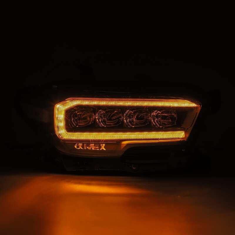 AlphaRex 880707 16-20 Toyota Tacoma NOVA LED Projector Headlights Plank Style Black w/Activation Light