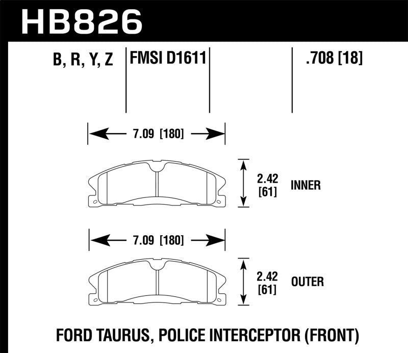 Hawk Performance HB826B.708 HPS 5.0 Street Brake Pads