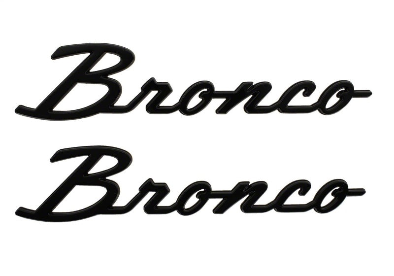 Ford Racing for 2021-2024 Bronco Classic Script Fender Badge Kit - Gloss Black