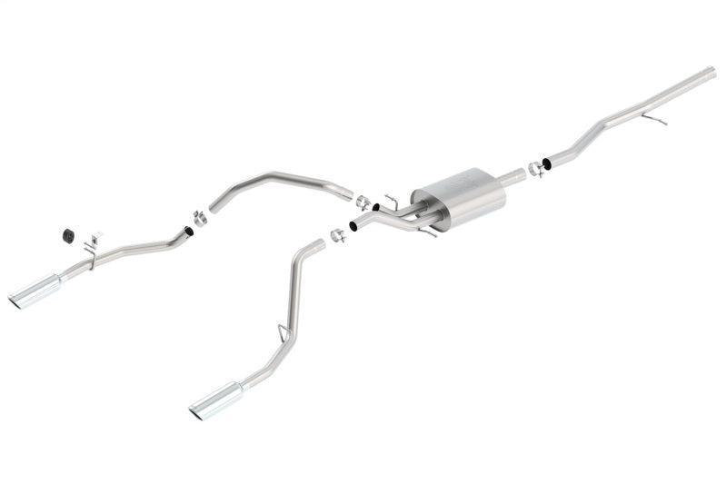 Borla 140540 14 Silv/Sierra 1500 5.3L AT/MT Crew Cab STD Bed ATAK Cat-Back Exhaust - #140540