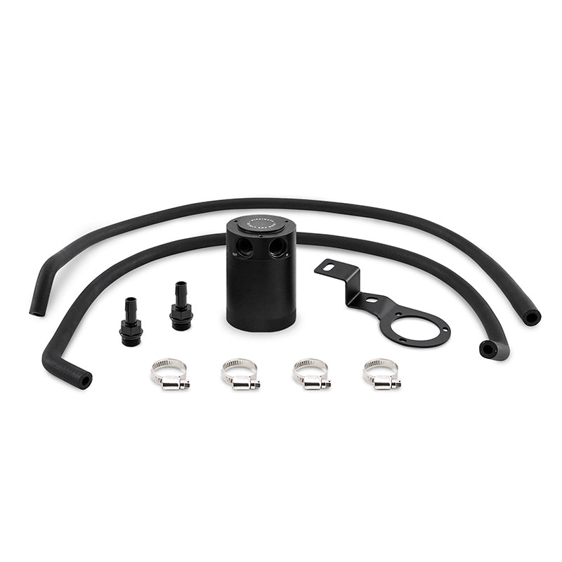 Mishimoto 15-16 Subaru WRX PVC Side Baffled Oil Catch Can - Black - #MMBCC-WRX-15PBE