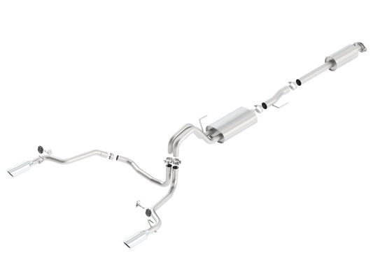 Borla 140614 15-16 Ford F-150 2.7L/3.5L V6 / 5.0L V8 Ext. Cab Std. Bed CB Exh Touring Single Split Rear Ext - #140614