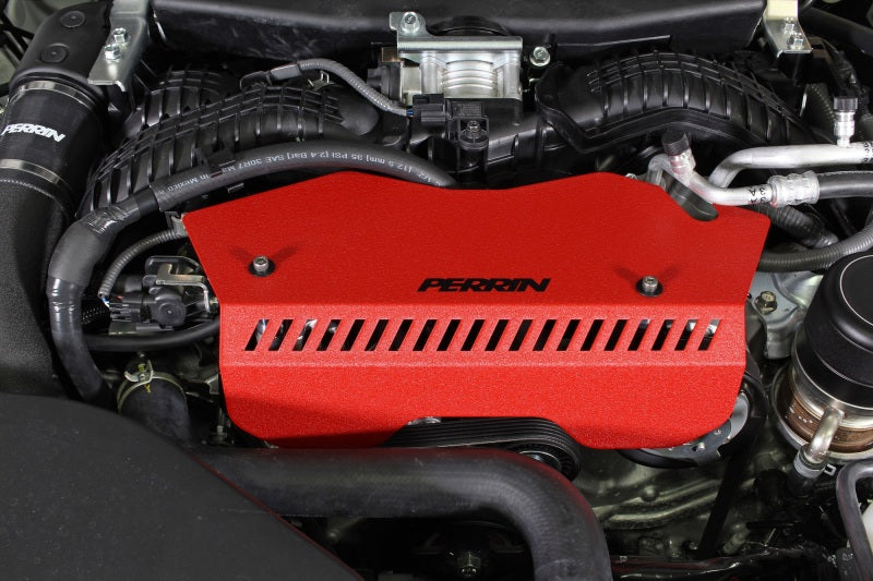 PERRIN 22-26 Subaru WRX Pulley Cover - Red (TALL - For Use w/o PERRIN AOS)
