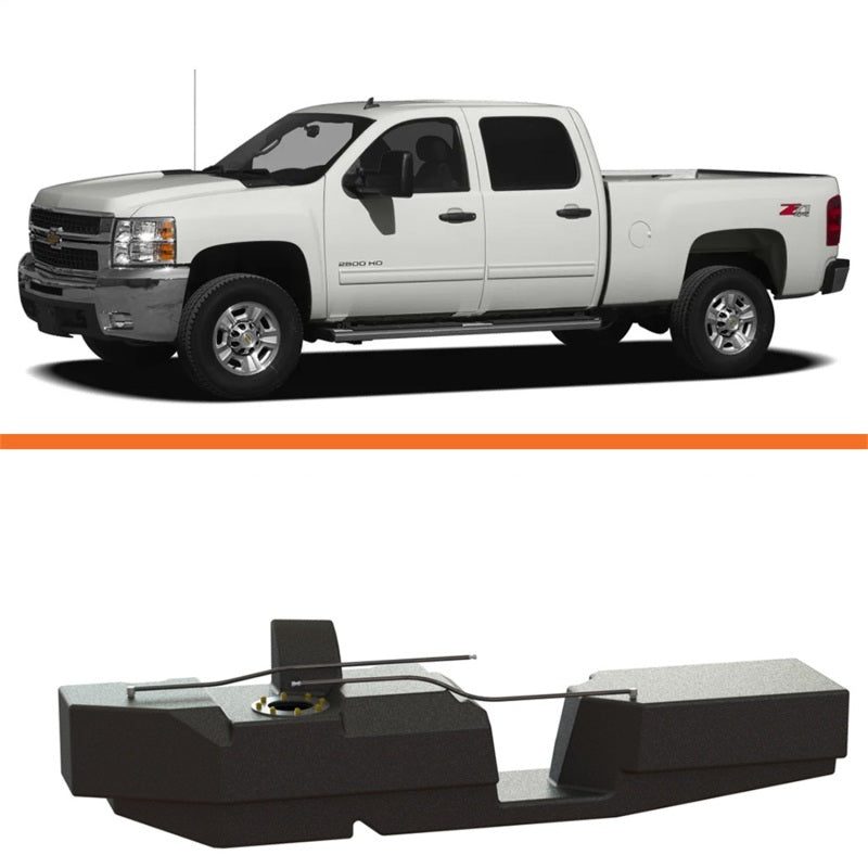 Titan Fuel Tanks 01-10 GM 2500/3500 Duramax Crew Cab Short Bed 52 Gallon XXL Mid-Ship Fuel Tank 7010201