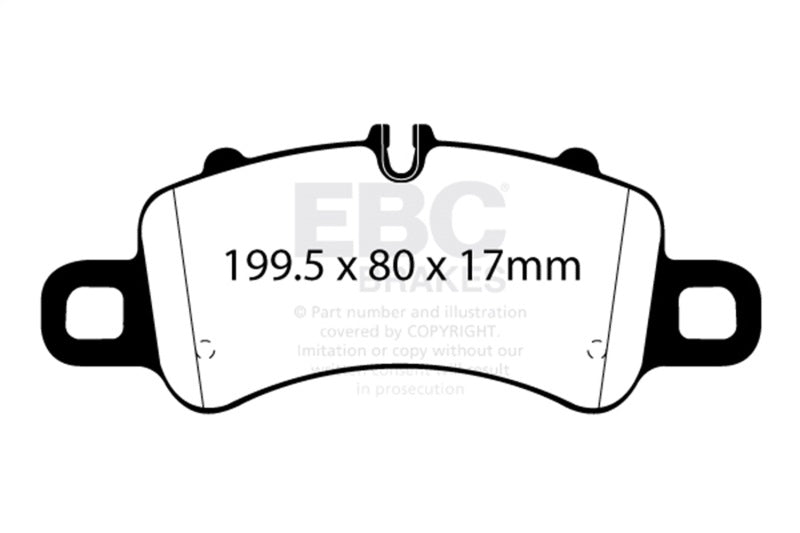 EBC 2016+ Porsche Boxster 718 (Iron Rotors Only) 2.5L Turbo Yellowstuff Front Brake Pads DP42307R