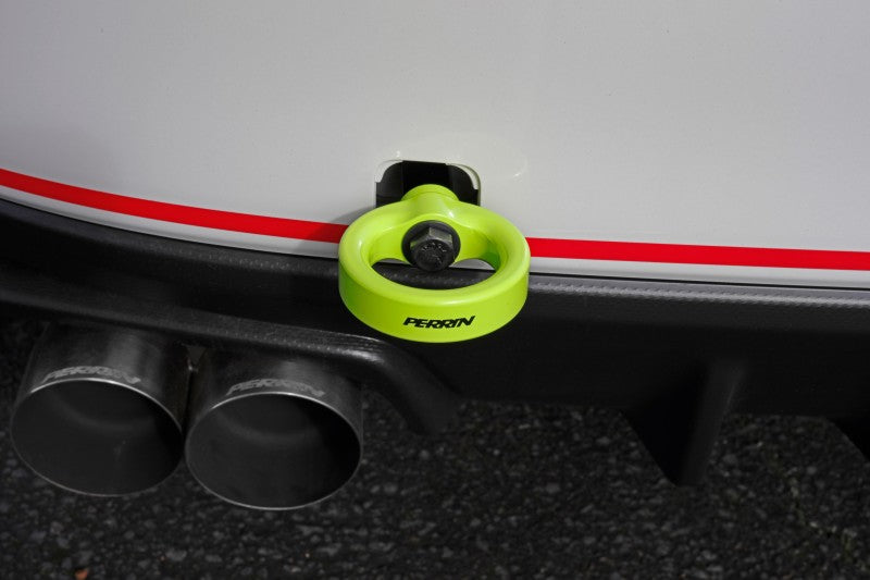PERRIN 15-21 Subaru WRX/STI / 24-26 Crosstrek / 25-26 Forester Tow Hook Kit (Rear) - Neon Yellow