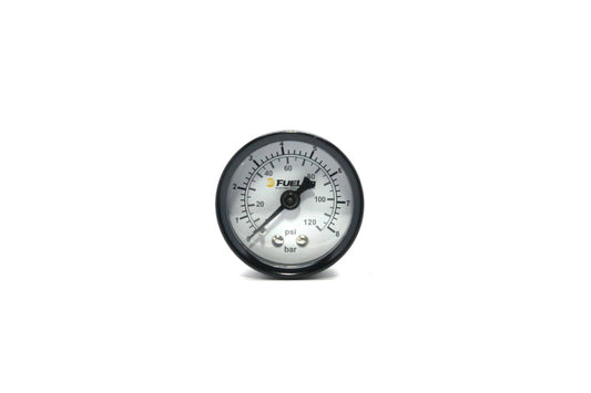 Fuelab 71511 1.5in Fuel Pressure Gauge - EFI - Range 0-120 PSI (Dual Bar/PSI Scale)