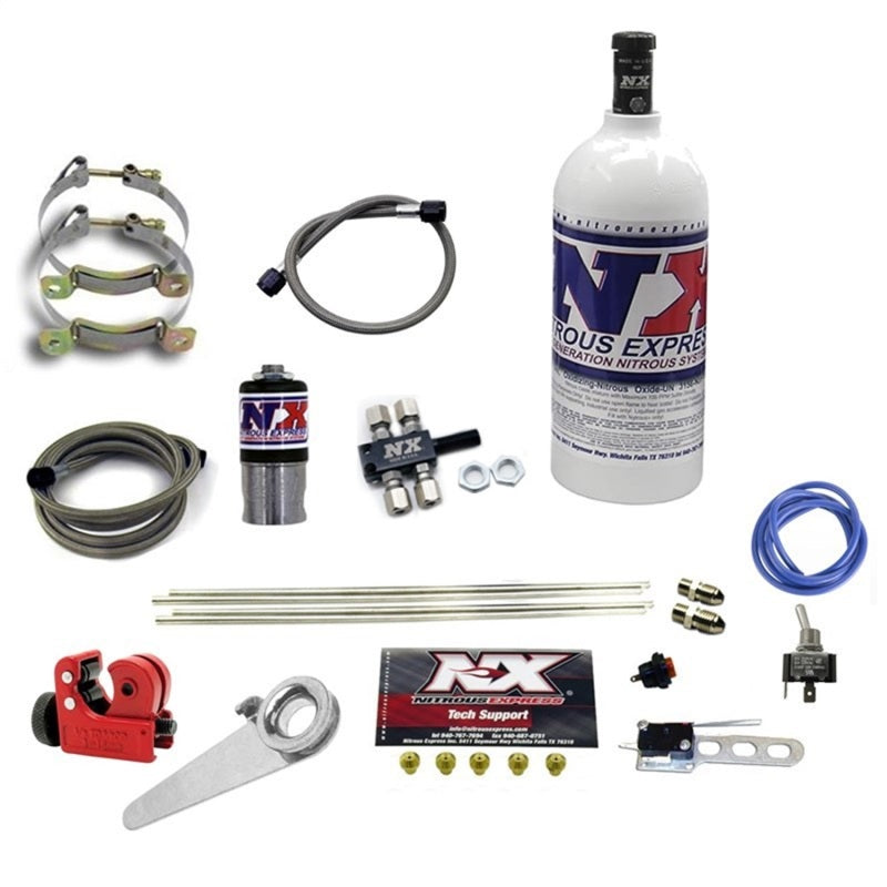 Nitrous Express Motorcycle 4 Cyl Dry Nitrous Kit w/2.5lb Bottle 62000-2.5P