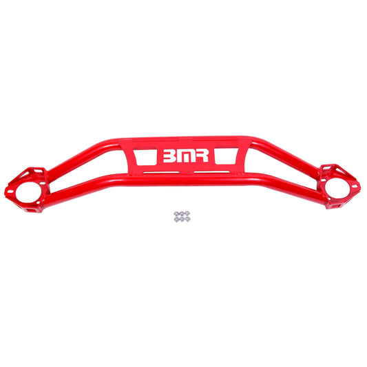 BMR 08-23 Dodge Challenger Front Strut Tower Brace - Red (Twin Tube Design)