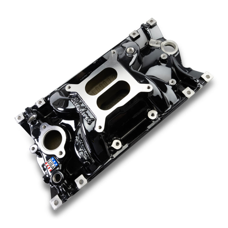Edelbrock 2716-BP Chevrolet Vortec Small Block Performance EPS Manifold - Black Plasma Finish