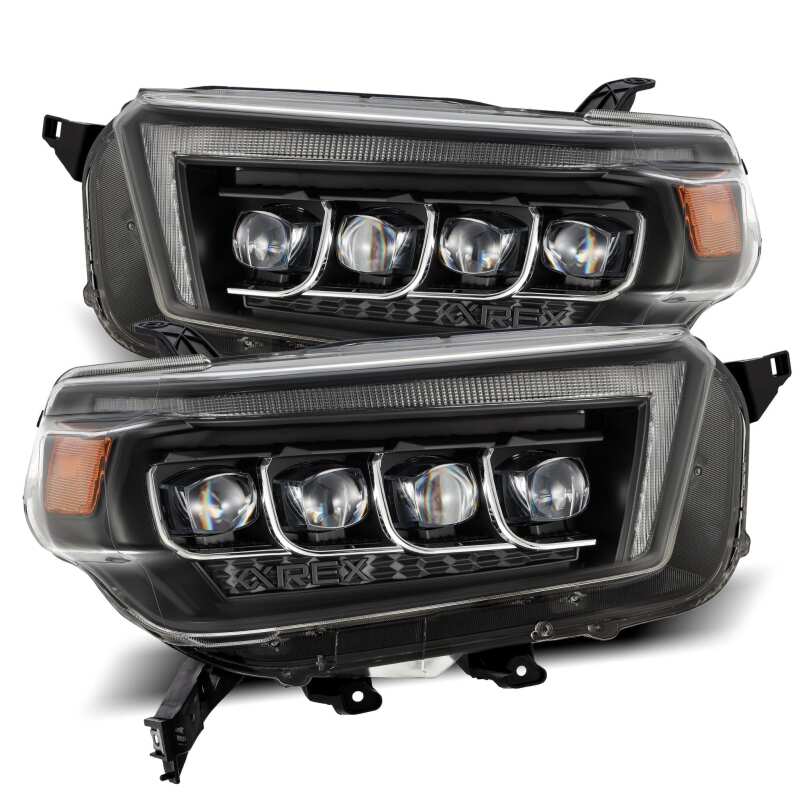 AlphaRex 880759 10-13 Toyota 4Runner NOVA LED Projector Headlights Plank Style Black w/Sequential Signal/DRL