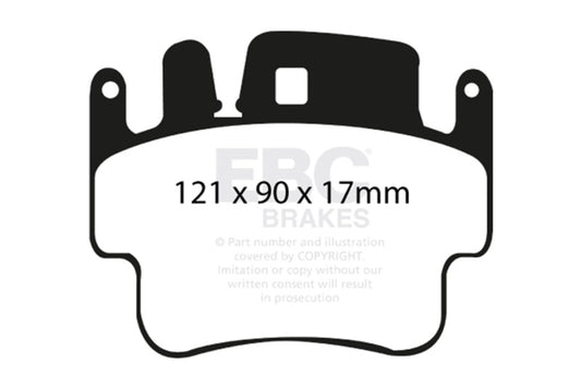 EBC 98-05 Porsche 911 996 3.4 Carrera 2 (Iron Rotor) Redstuff Front Brake Pads (Check EBC Fit Guide) DP31514C