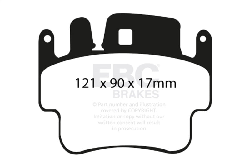 EBC 98-05 Porsche 911 (996) (Cast Iron Rotor only) 3.4 Carrera 2 Yellowstuff Front Brake Pads DP41514R