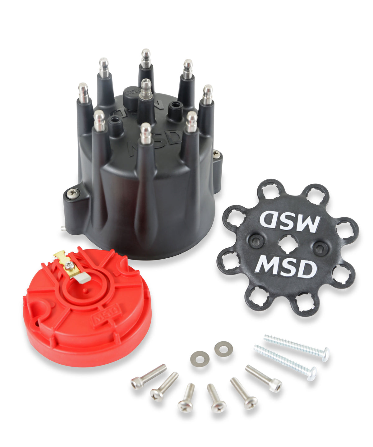MSD 84336 Black for Chevy V8 HEI Distributor Cap and Rotor