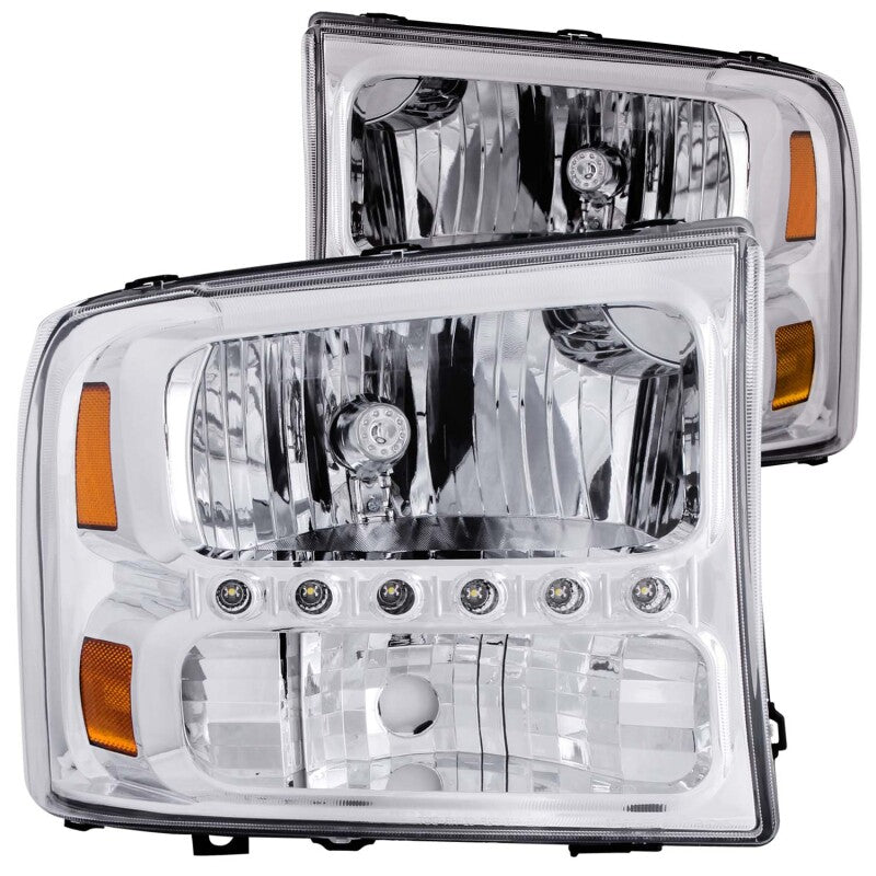 ANZO 1999-2004 Ford F-250 Super Duty Crystal Headlights
