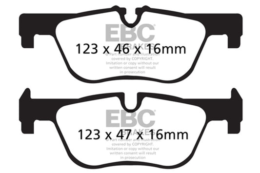 EBC 14+ BMW 228 Coupe 2.0 Turbo ATE calipers Ultimax2 Rear Brake Pads UD1613