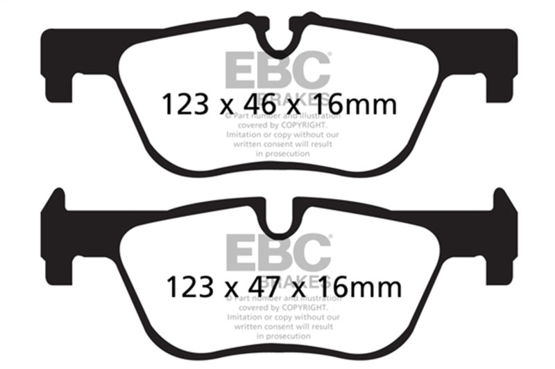 EBC 14+ BMW 228 Coupe 2.0 Turbo ATE calipers Yellowstuff Rear Brake Pads DP42132R