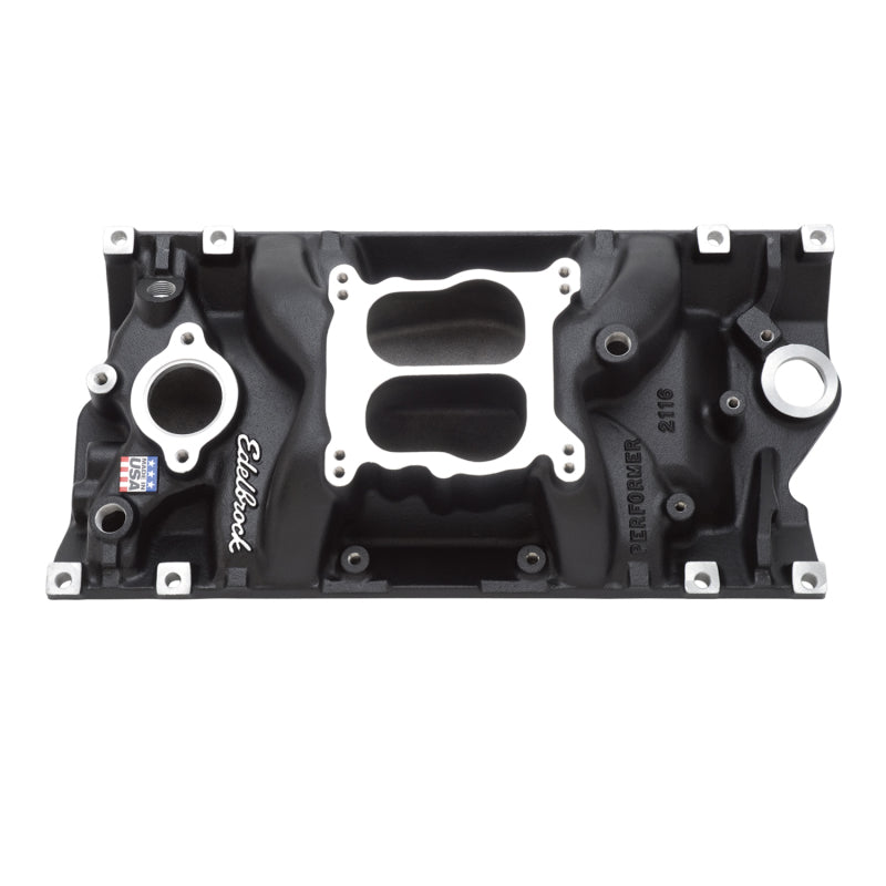 Edelbrock 21163 Intake SBC Performer Vortec Black