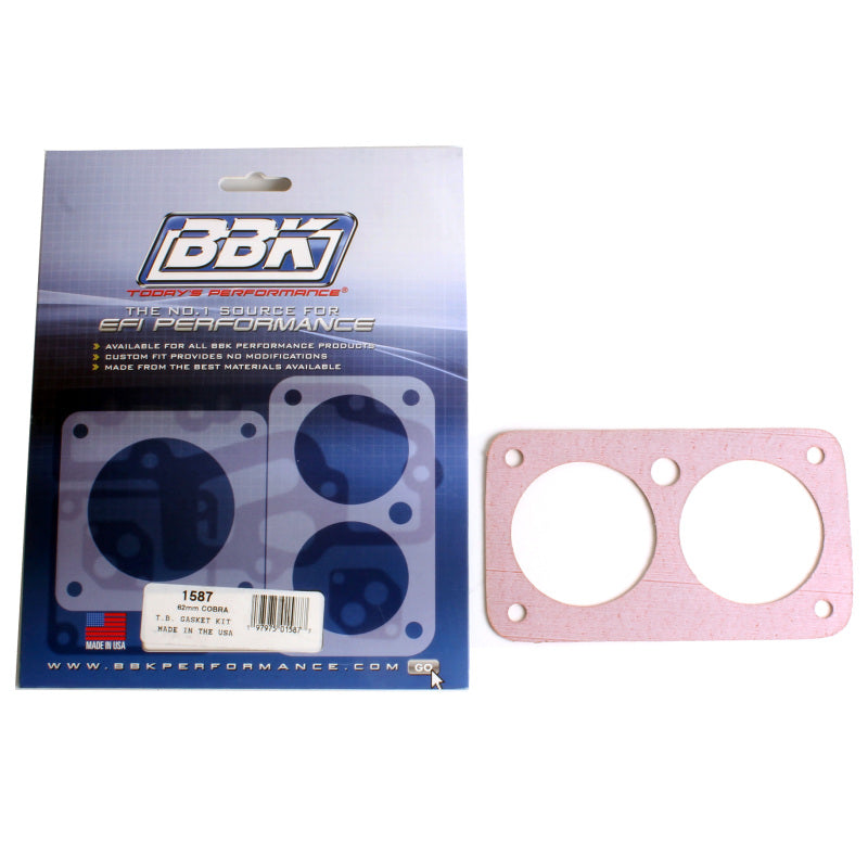 BBK Performance 1587 Throttle Body Gasket Kit Twin 62mm for 1996-2004 Ford Mustang Cobra (4.6L 4V)