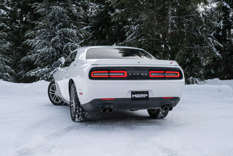 MBRP S7111AL Armor Lite Cat-Back Exhaust - Quad Rear Exit | 2015-2023 Dodge Challenger 3.6L V6