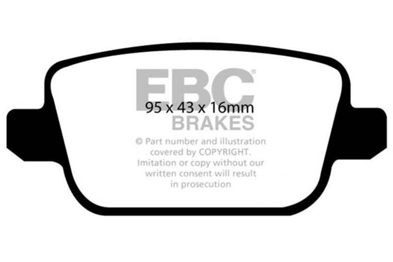 EBC 07-12 Land Rover LR2 3.2 Greenstuff Rear Brake Pads DP61933