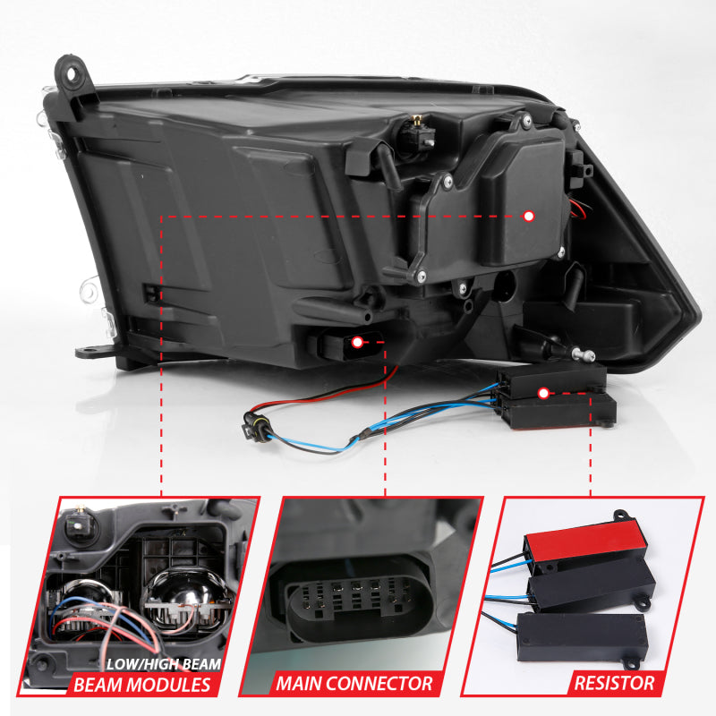 ANZO 2011-2018 RAM 1500 LED Projector Headlights