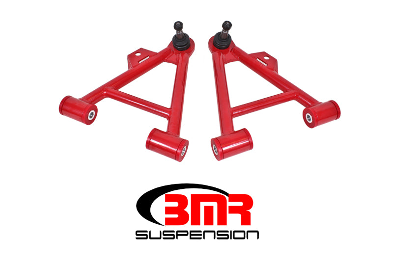 BMR 1979-1993 Fox Mustang Lower Non-Adj. A-Arms (Coilover Only) with Tall Ball Joint (Poly) - Red