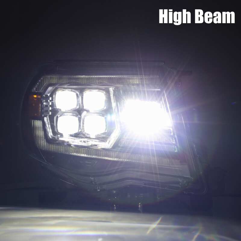 AlphaRex 880744 05-11 Toyota Tacoma NOVA LED Projector Headlights Plank Style Alpha Black w/Activation Light/DRL