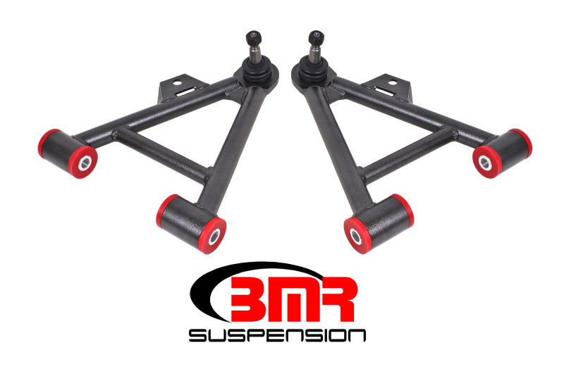 BMR 1979-1993 Mustang Lower Non-Adj. A-Arms (Coilover Only) with Tall Ball Joint (Poly) - Black Hammertone