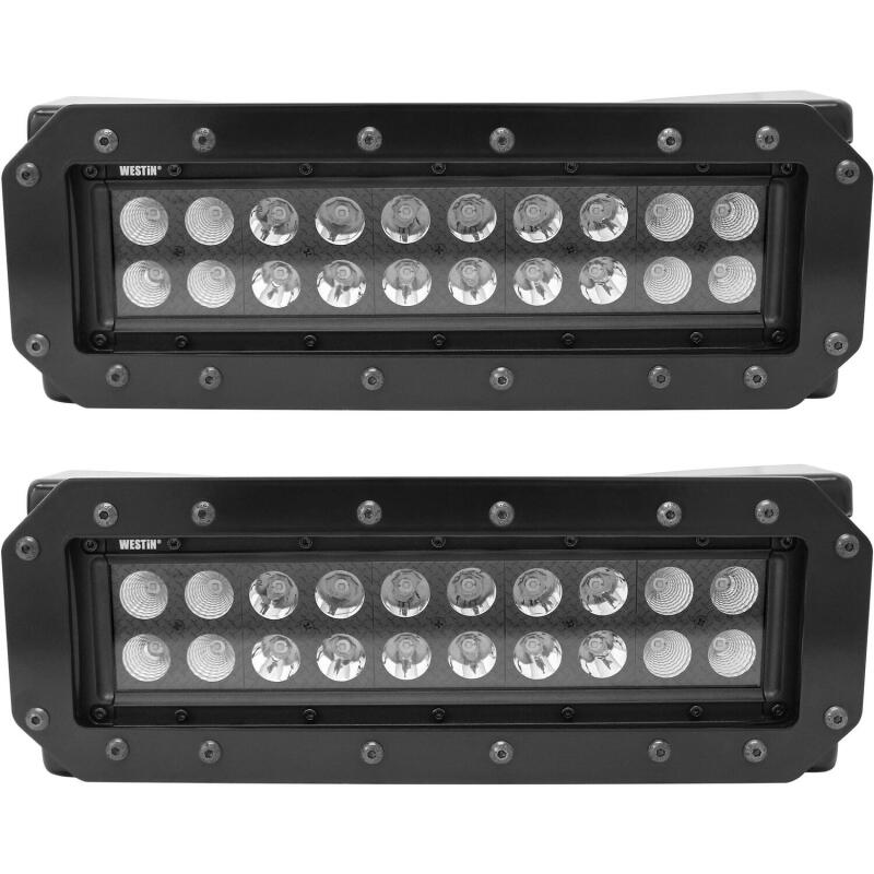 Westin 57-0035 HDX Flush Mount B-FORCE LED Light Kit (Set of 2) with wiring harness Black