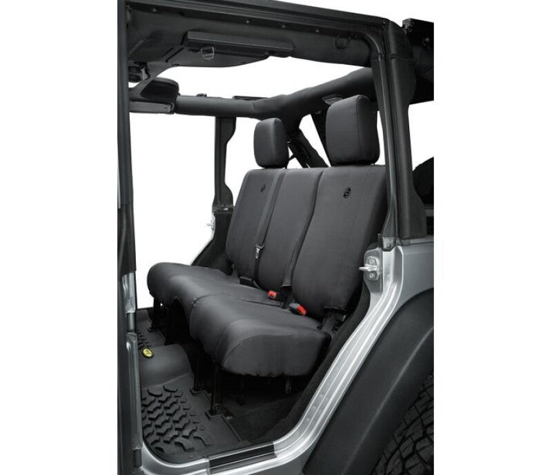 Bestop 13-18 Jeep Wrangler JK 4-Door Rear Seat Covers (Black Diamond)