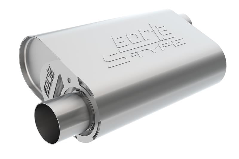Borla 400840 CrateMuffler SBC Hot 350/383 3 inch Offset/Center 14in x 4.35in x 9in Oval Muffler - #400840