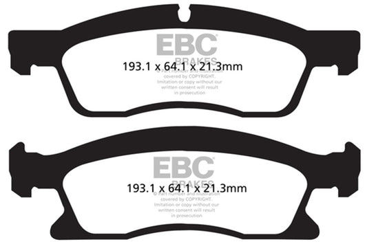 EBC 13+ Dodge Durango 5.7 Greenstuff Front Brake Pads DP62136