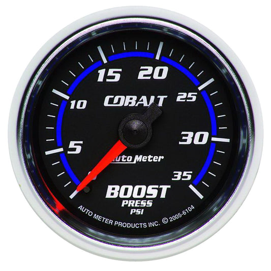 AutoMeter 6104 Cobalt 52mm 0-35 PSI Mechanical Boost Gauge