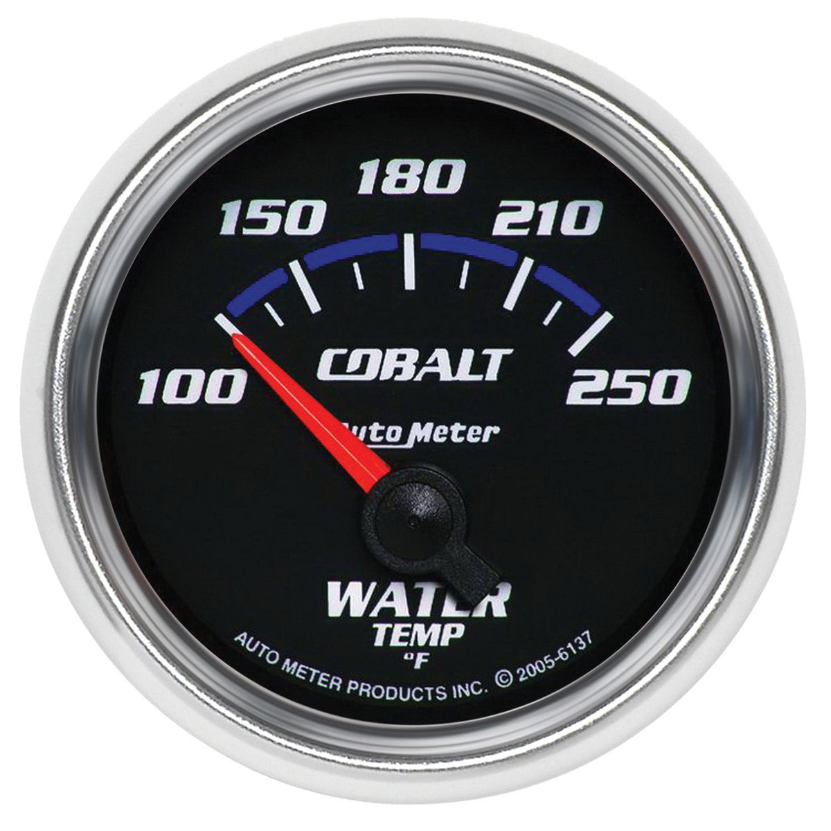 AutoMeter 6137 Cobalt 52.4mm 100-250 Degrees F Short Sweep Electric Water Temperature Gauge