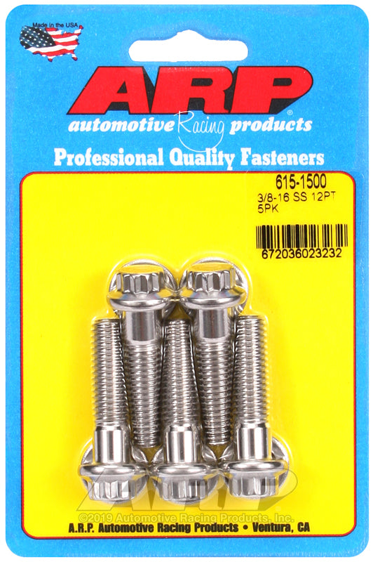 ARP 615-1500 3/8in-16 x 1.500in 12pt 7/16 Wrenching SS Bolts