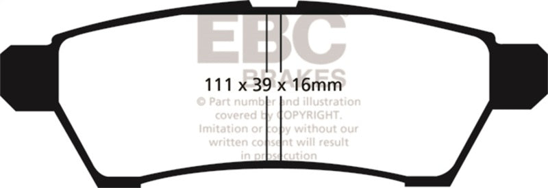 EBC 05+ Nissan Frontier 2.5 2WD Greenstuff Rear Brake Pads DP61746