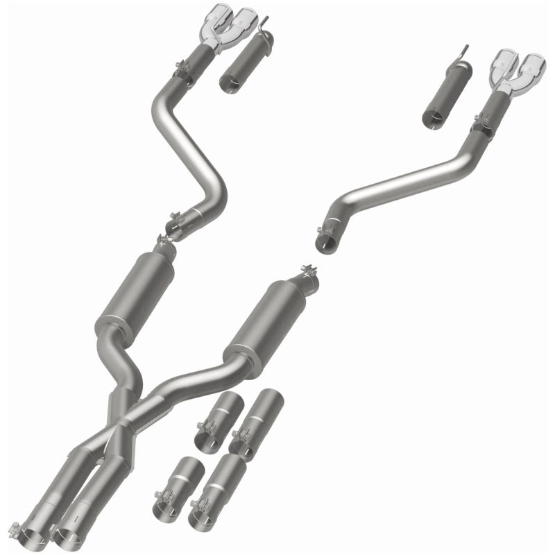 MagnaFlow 19367 2017+ Dodge Challenger 409 SS Polished 3in Quad Tips Cat-Back Exhaust - #19367