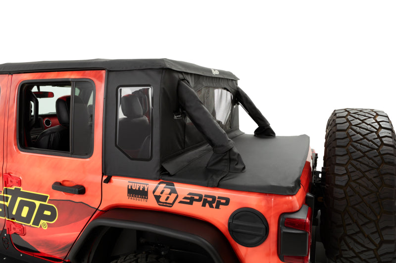 Bestop 18-23 Jeep Wrangler JL 4-Door Halftop Soft Top (Premium Black Twill)