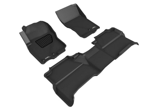 3D MAXpider Kagu Front & Rear Floor Mats for 2005-2019 Nissan Frontier (Crew Cab, 2 Eyelets)