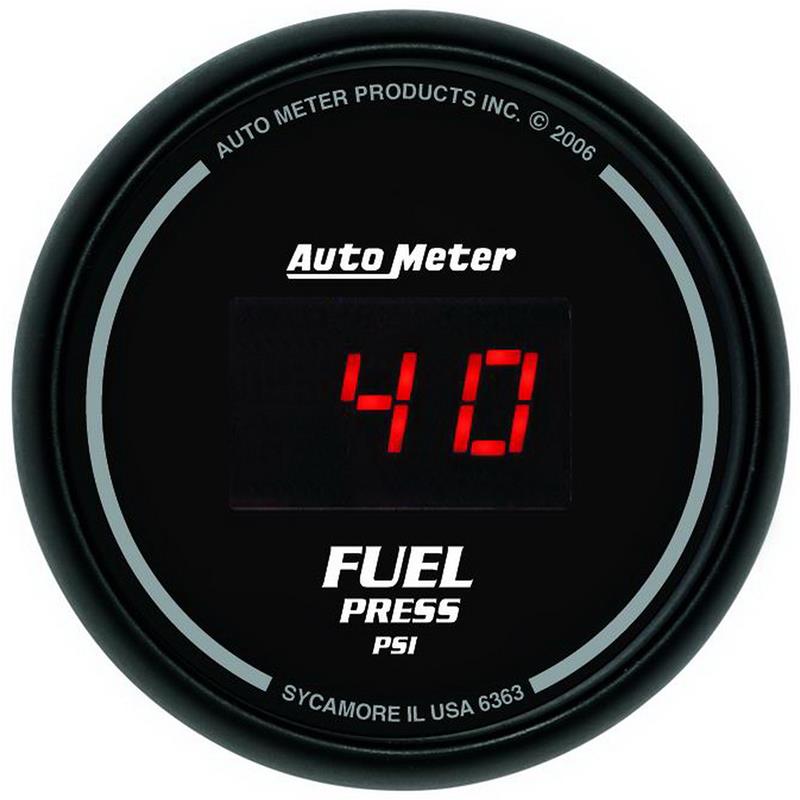 AutoMeter 6363 Z Series 52mm Black Digital 5-100 PSI Fuel Pressure Gauge