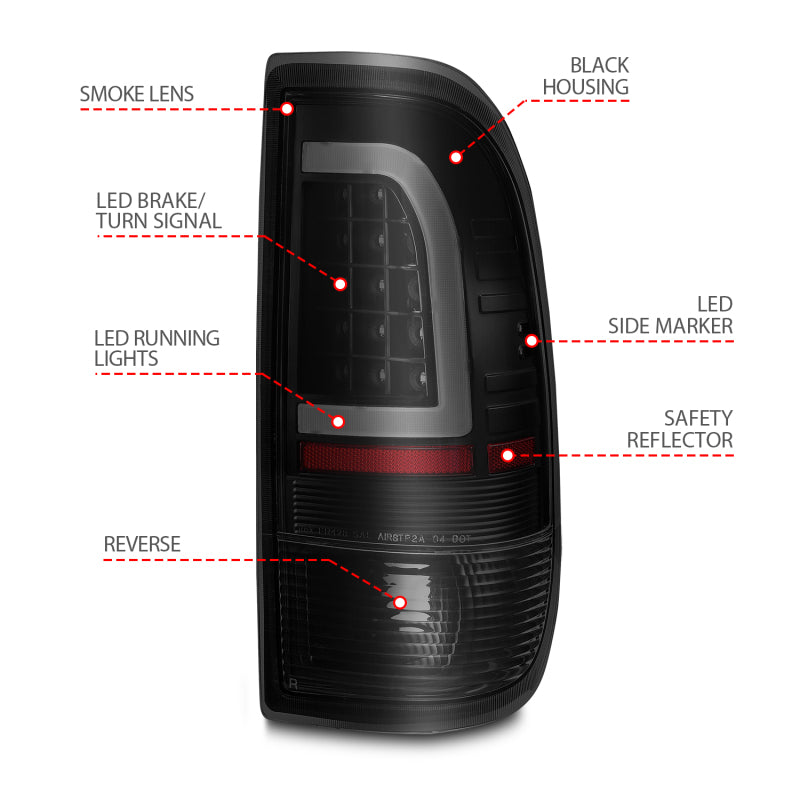 ANZO 1999-2007 Ford F-250 Super Duty LED Taillights