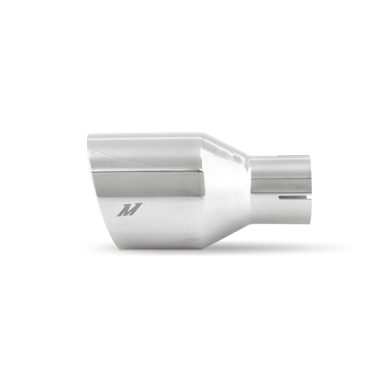 Mishimoto Clamp-on Double Wall Exhaust Tip 2.5 Inlet Slash Cut - polished - #MMEXH-TIP-DW25P