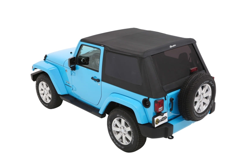 Bestop 07-18 Jeep Wrangler JK 2-Door Trektop (Premium Black Twill)